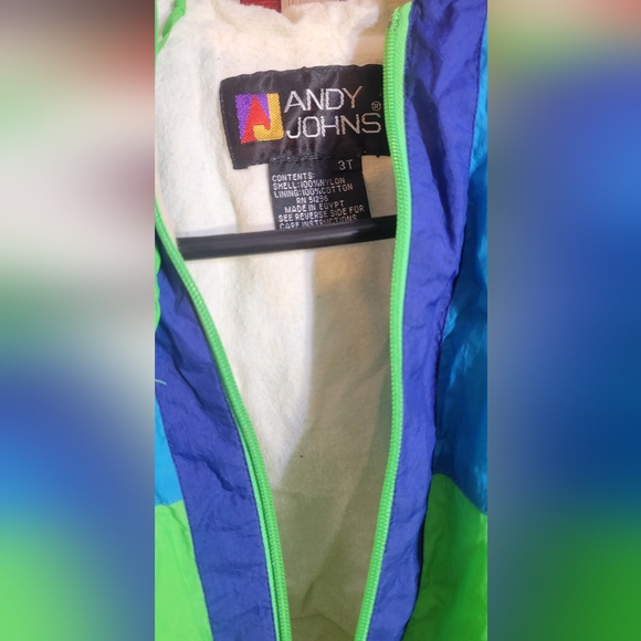 Vtg Neon Earth Save Windbreaker Jacket 3T - Picture 3 of 4